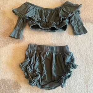 Kate Quinn Ruffle and ball accent two piece Outfit